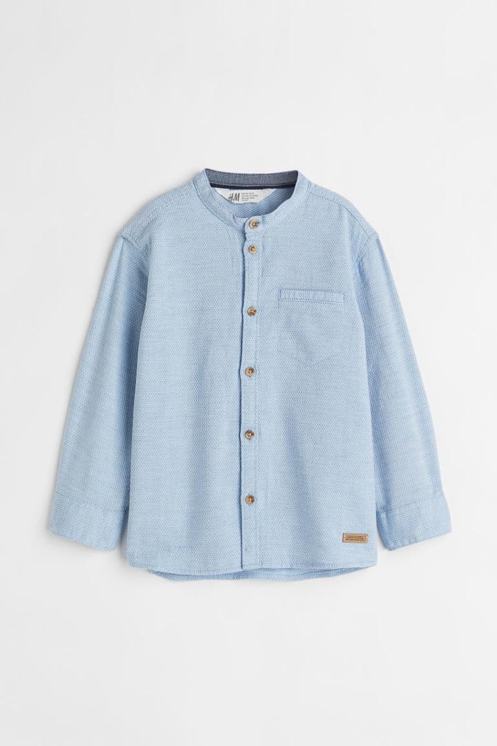 H & M - Henley Shirt - Blue