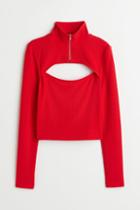 H & M - Cut-out Top - Red