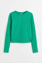 H & M - Short Jersey Top - Green