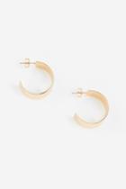 H & M - Wide Hoop Earrings - Gold