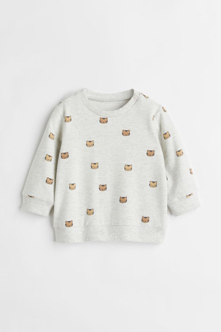 H & M - Cotton Sweatshirt - Gray