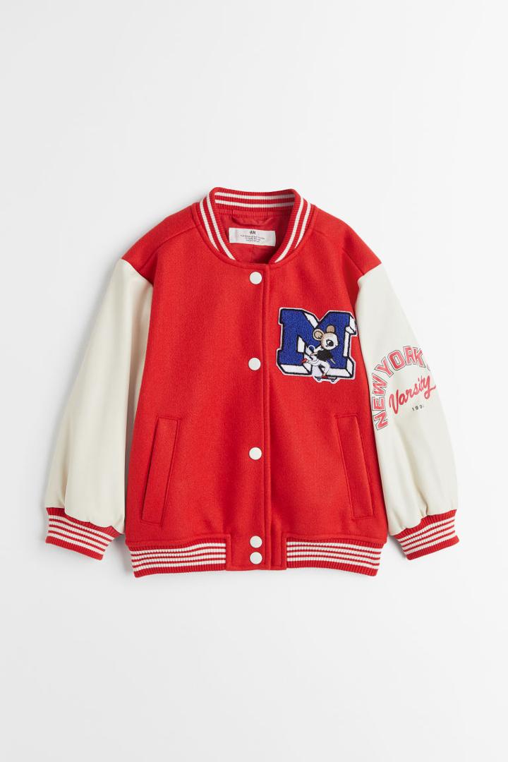 H & M - Baseball Jacket - Red