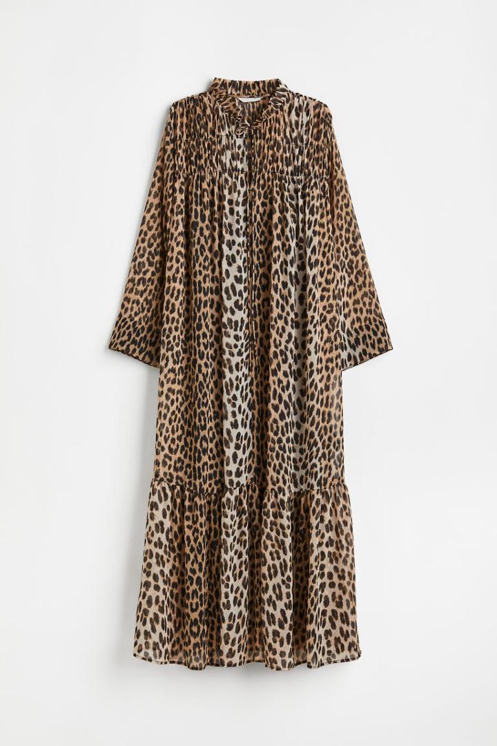 H & M - H & M+ Long Chiffon Dress - Black