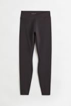 H & M - Wrapover-waist Sports Leggings - Black