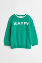 H & M - Jacquard-knit Sweater - Green