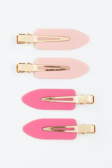 H & M - 4-pack Hair Clips - Pink