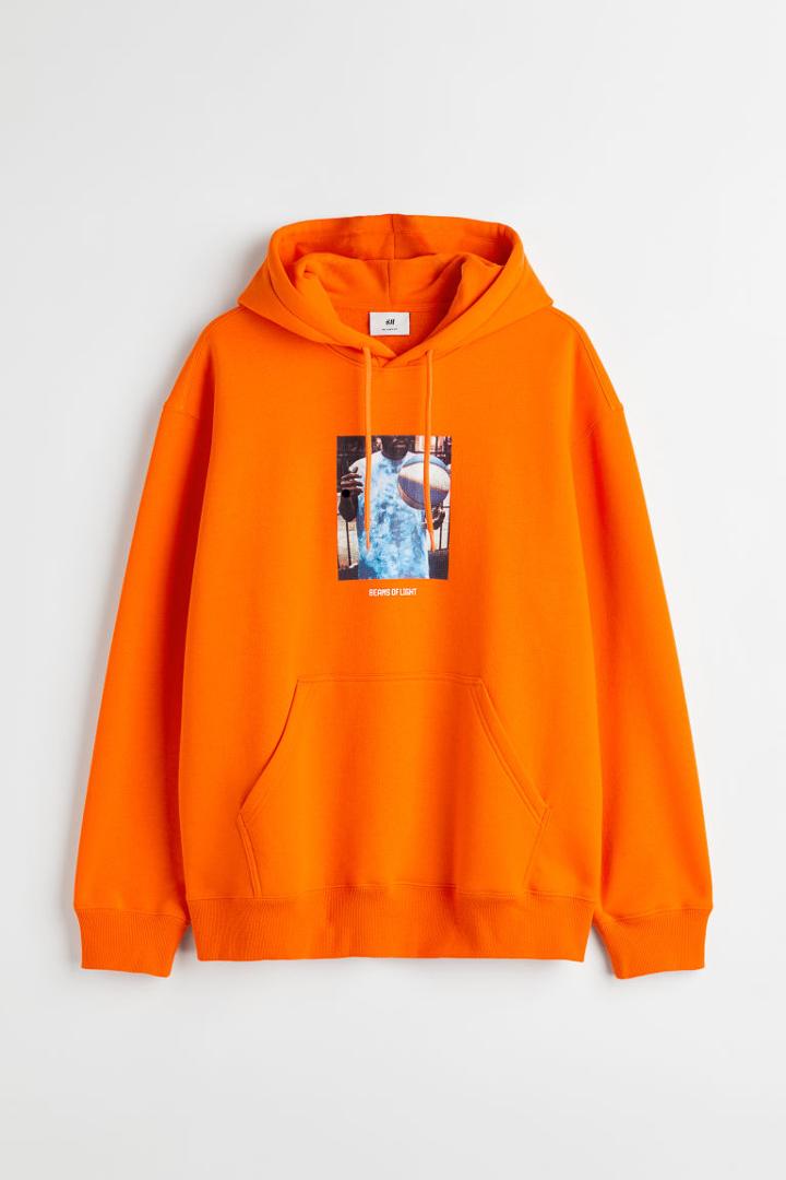 H & M - Relaxed-fit Hoodie - Orange