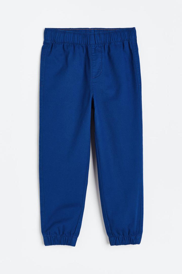 H & M - Twill Joggers - Blue