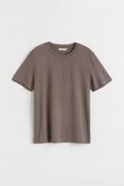 H & M - Silk-blend T-shirt - Beige