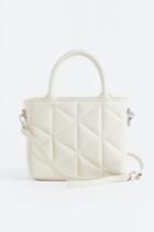 H & M - Quilted Handbag - White