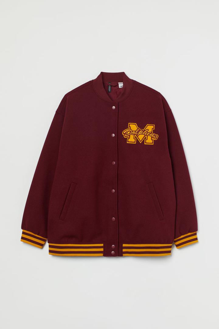 H & M - H & M+ Varsity Jacket - Red