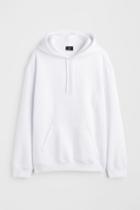H & M - Relaxed Fit Hoodie - White