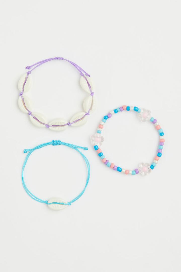 H & M - 3-pack Beaded Bracelets - Blue
