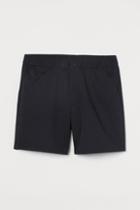 H & M - Slim Fit Cotton Shorts - Black