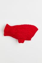 H & M - Cable-knit Dog Sweater - Red