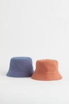 H & M - 2-pack Bucket Hats - Orange