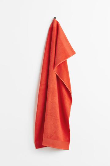 H & M - Cotton Terry Bath Sheet - Orange