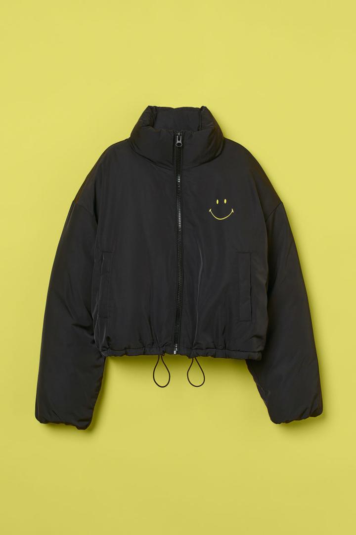 H & M - Short Puffer Jacket - Black