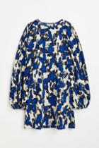 H & M - Short Textured-knit Dress - Blue