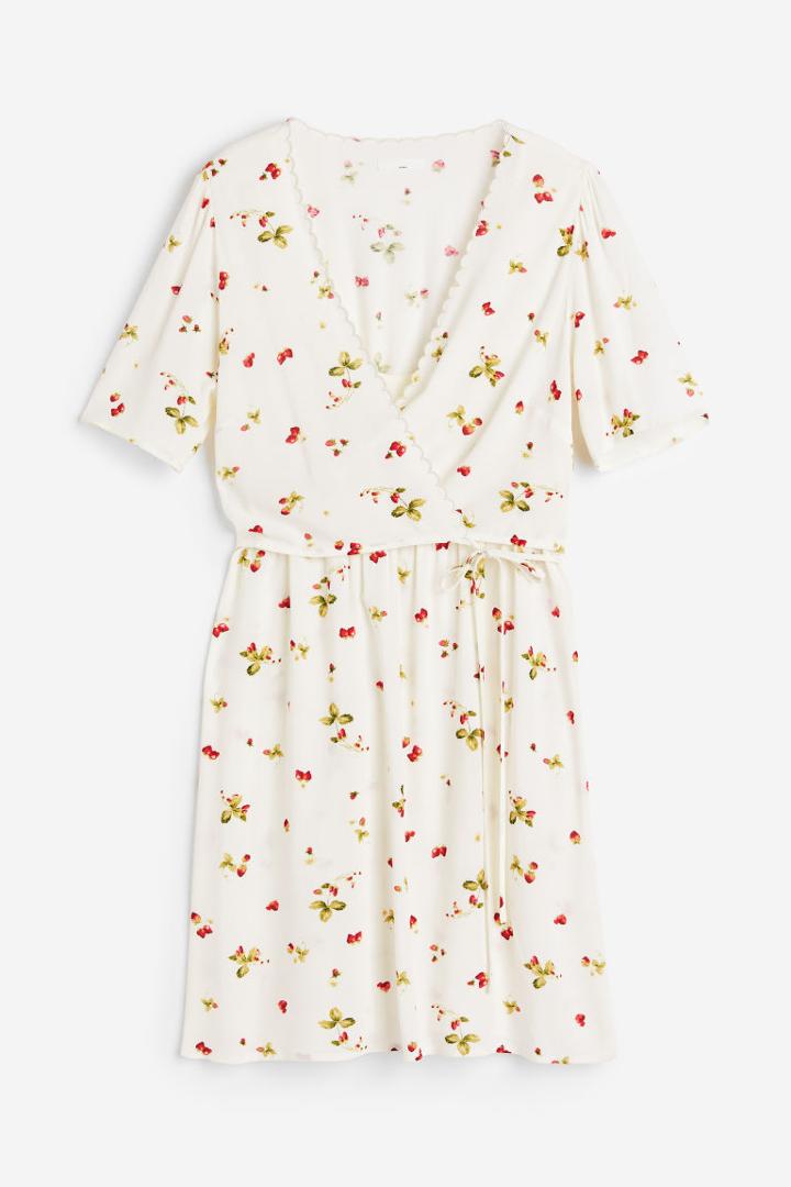 H & M - Mama Nursing Wrap Dress - White