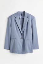 H & M - Oversized Twill Jacket - Blue