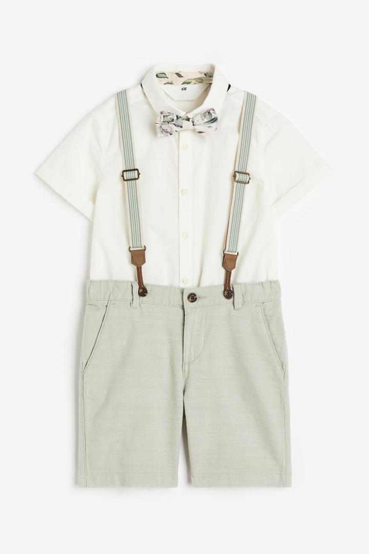 H & M - 4-piece Cotton Set - White