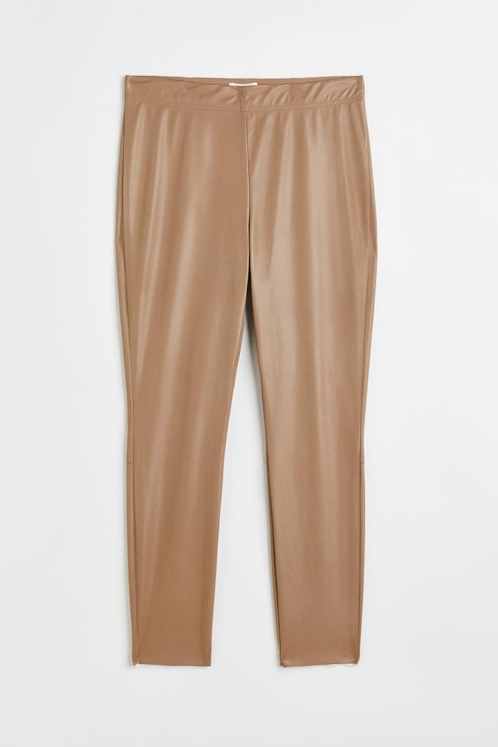 H & M - H & M+ High Waist Leggings - Beige