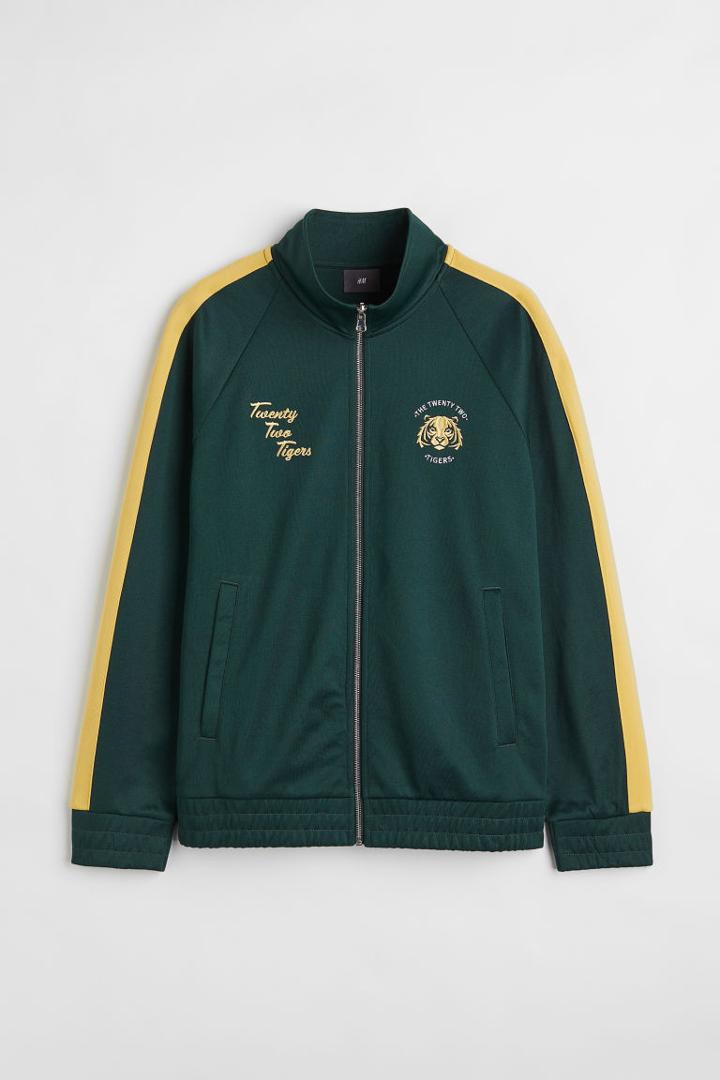 H & M - Side-striped Jacket - Green