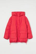 H & M - Hooded Down Jacket - Red