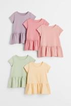 H & M - 5-pack Cotton Dresses - Purple