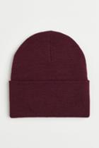 H & M - Appliqud Knit Hat - White