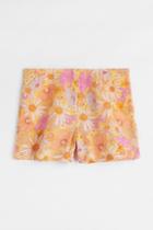 H & M - H & M+ Linen-blend Shorts - Yellow