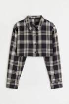 H & M - Cotton Crop Shirt - Black