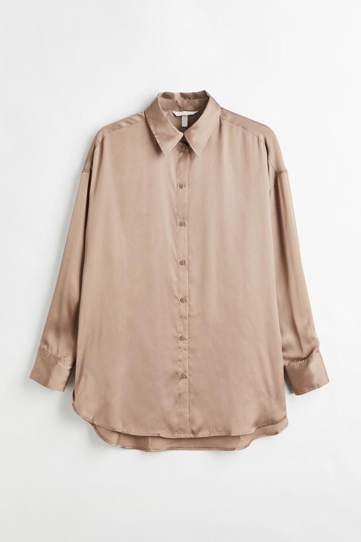 H & M - Oversized Blouse - Beige