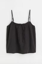 H & M - Bow-detail Camisole Top - Black