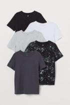 H & M - 5-pack T-shirts - Gray