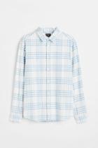 H & M - Regular Fit Checked Shirt - Blue