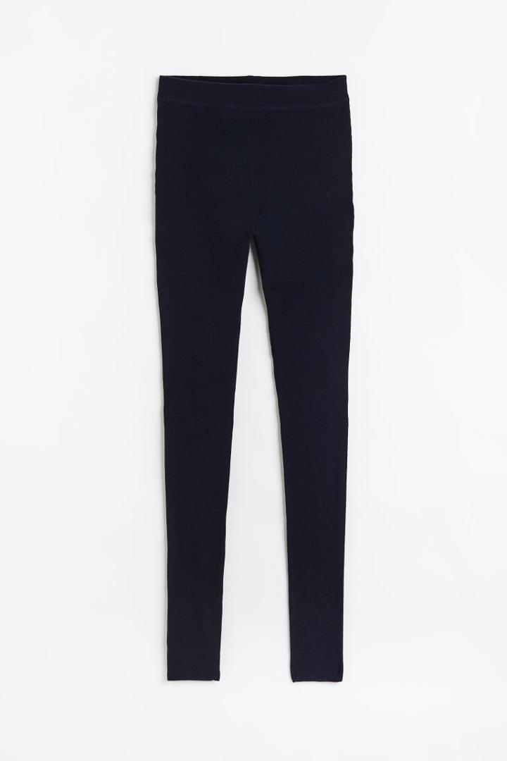 H & M - Cashmere-blend Leggings - Blue