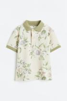 H & M - Cotton Piqu Polo Shirt - Beige