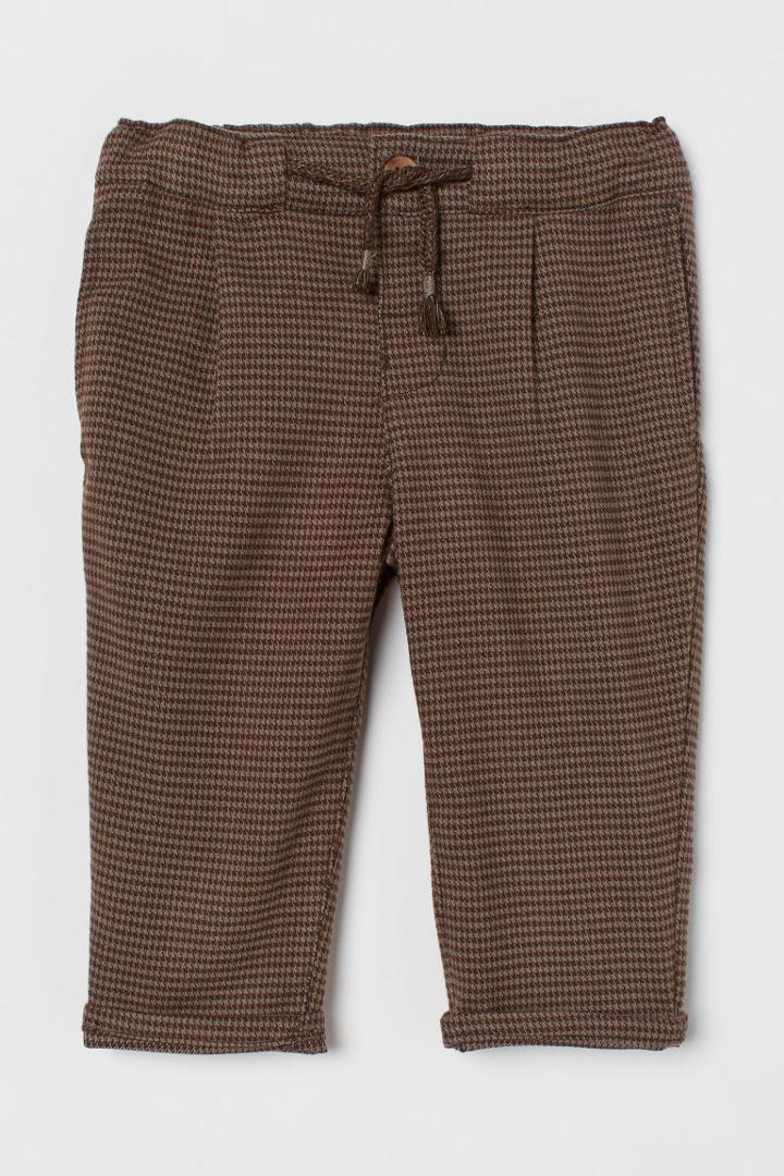 H & M - Loose Fit Pull-on Pants - Brown
