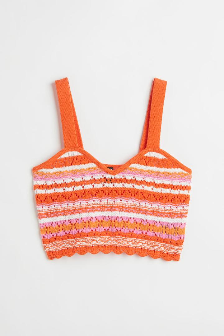 H & M - Padded Triangle Bikini Top - Blue