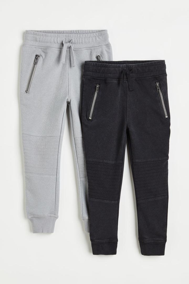 H & M - 2-pack Biker Joggers - Black