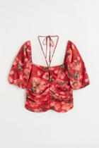 H & M - Crop Blouse - Red