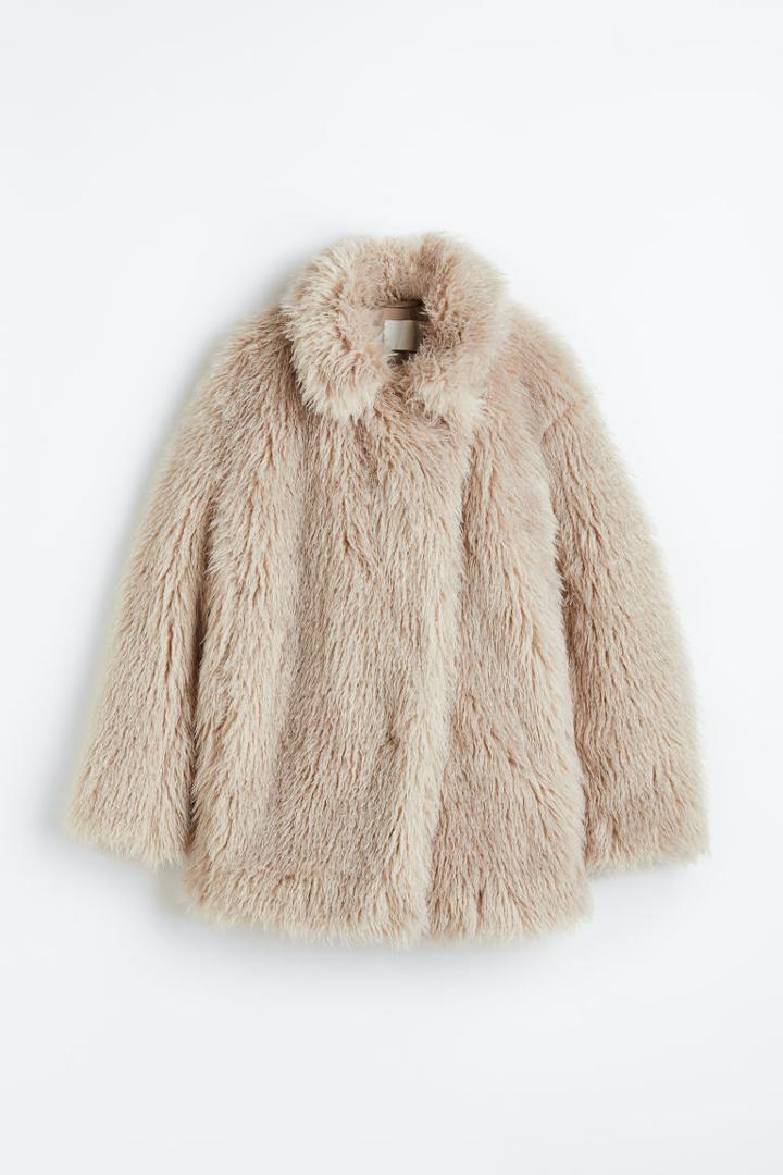 H & M - Fluffy Jacket - Brown
