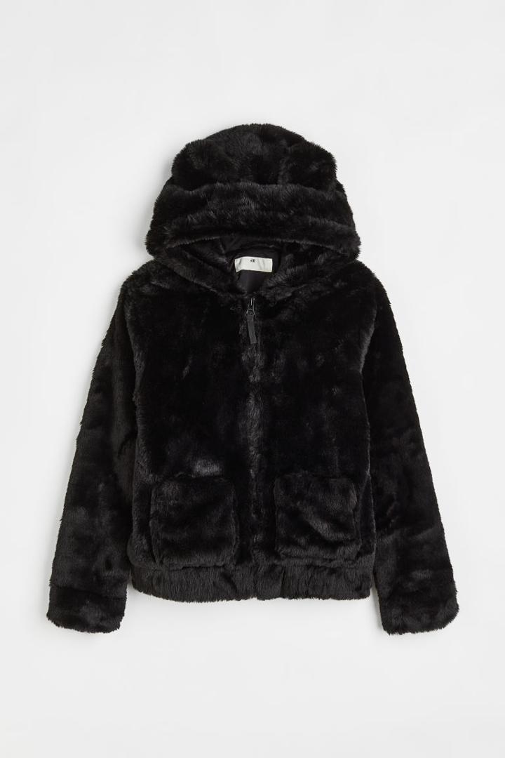 H & M - Jacket With Ear Appliqu - Black