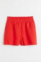 H & M - Linen Shorts - Red