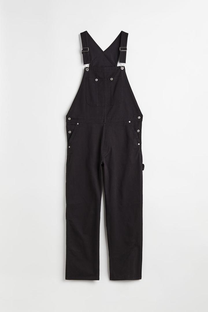 H & M - Relaxed Fit Overalls - Black