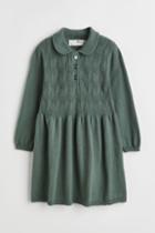 H & M - Fine-knit Dress - Green