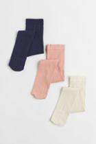 H & M - 3-pack Fine-knit Tights - Blue