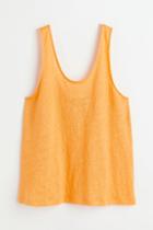 H & M - Linen Jersey Tank Top - Yellow